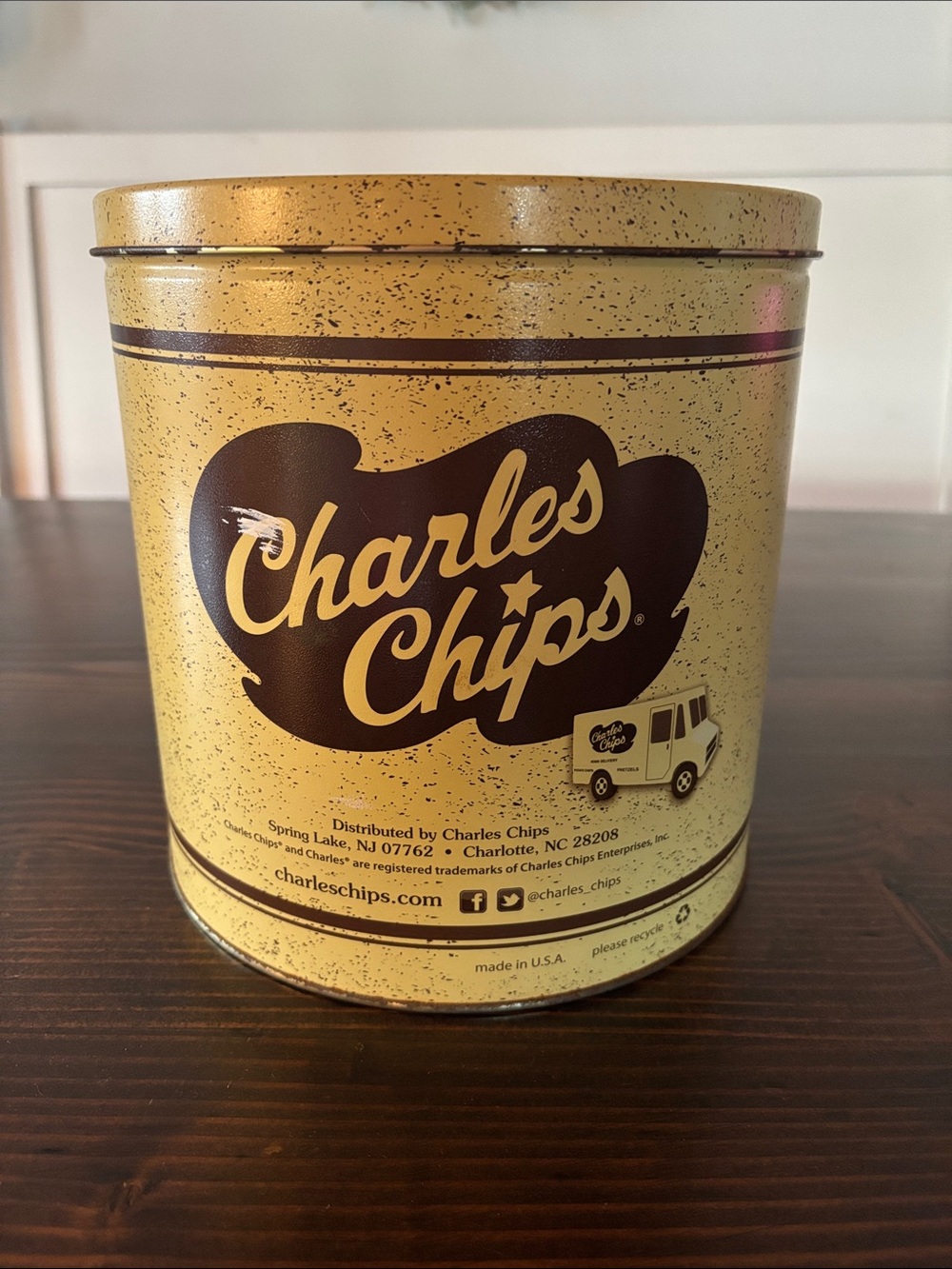 Yellow Vintage-Style Tin Canister